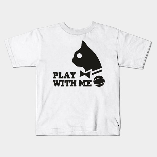 PlayWITHcat Kids T-Shirt by YellowMadCat